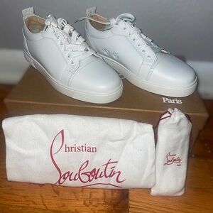 Adorable White Christian Louboutin Sneaker. Womans Size 36 Euro- Size 6 US